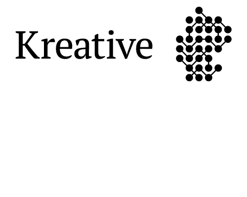 Logo von Kreative Deutschlands mit dem Wort Kreative und rechts eine Deutschlandkarte mit verbundenen Punkten