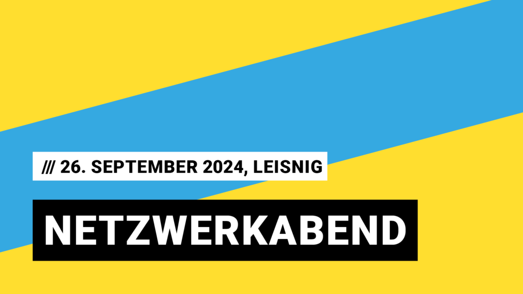 Titelbild Veranstaltung Netzwerkabend mit Datum 26. September 2024, Leisnig